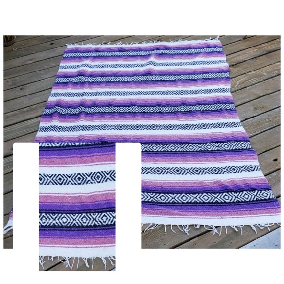 Other - Vintage Bohemian Tweed  Serape, Blanket, Throw